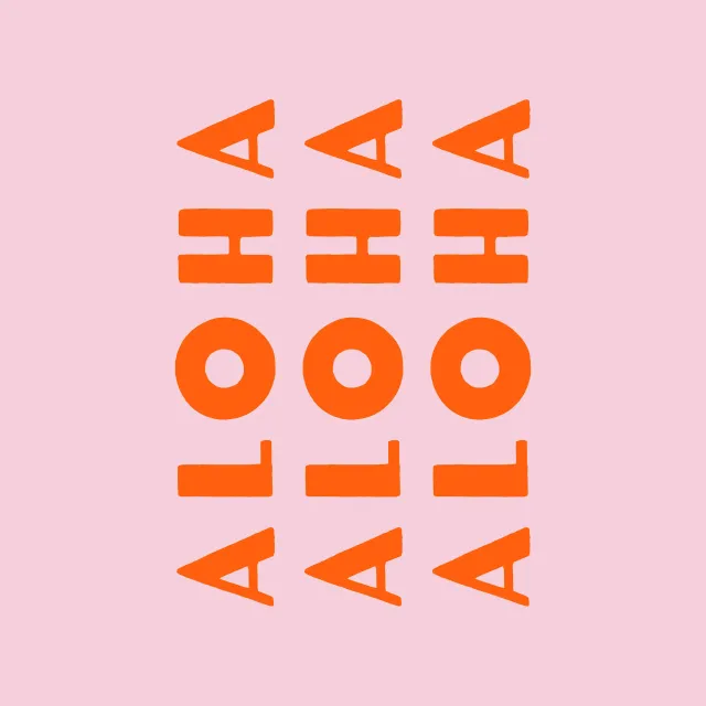 Kissen Aloha Typo