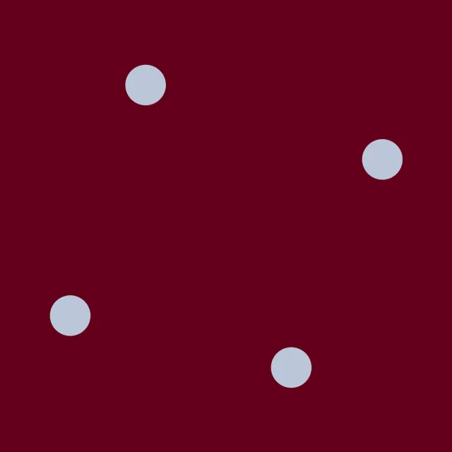 Tischläufer Punkte Bordeaux & Hellblau