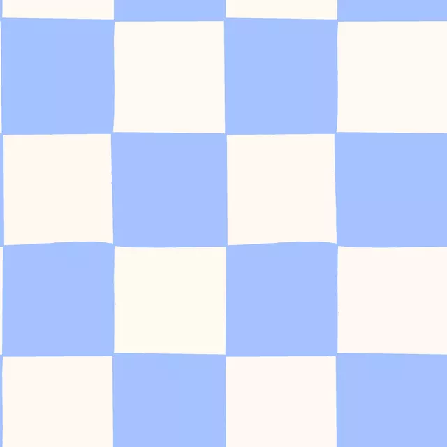 Kissen Schachbrettmuster Blau & Weiß