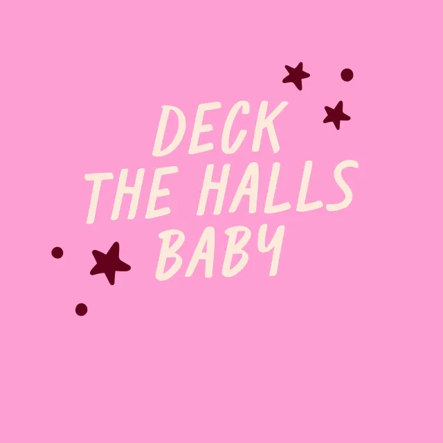 Tischset Typo Weihnachten "Deck the Halls Baby"