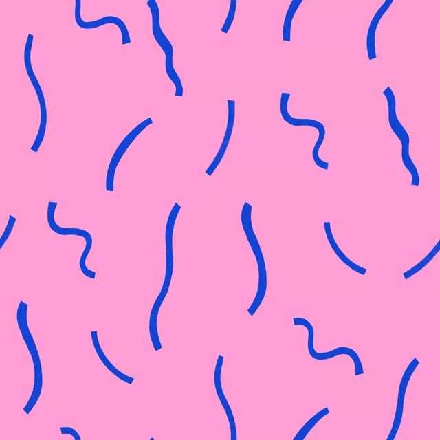 Bodenkissen Luftschlangen Blau & Pink