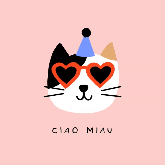 Party Katze Ciao Miau