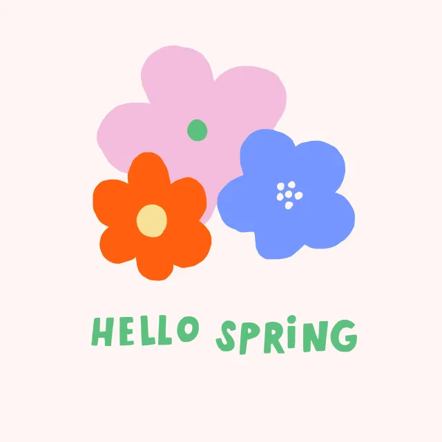 Kissen Typo Hello Spring