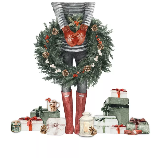 Geschirrtücher Cottage Christmas Girl
