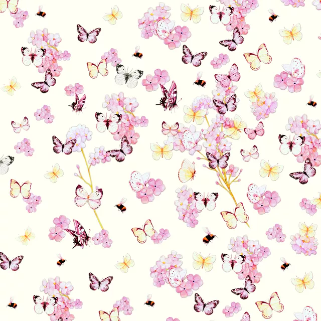 Sitzkissen Cottage Summer Butterfly Creme