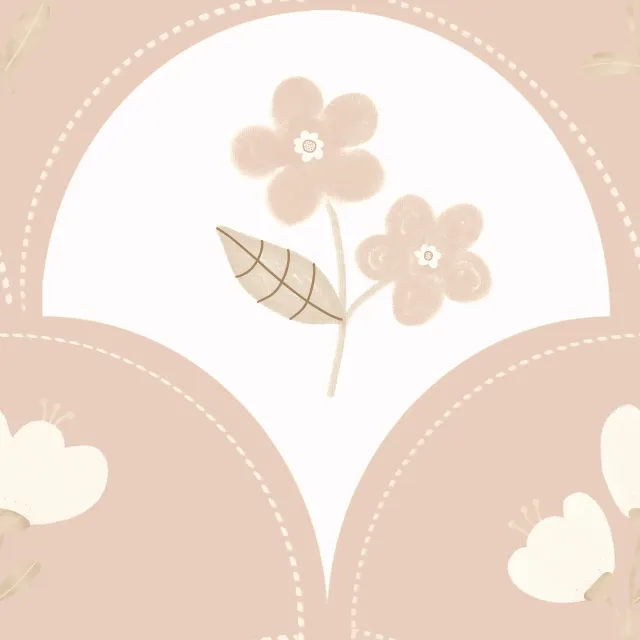 Geschirrtücher Kleine Blumen Beige Muschel Muster