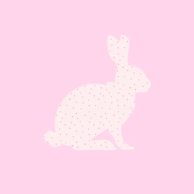 Kissen Hase Rosa Polka Dots