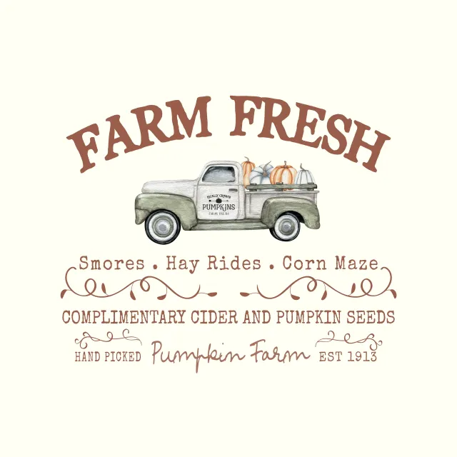 Kissen Kürbis Laster Farm Fresh Creme