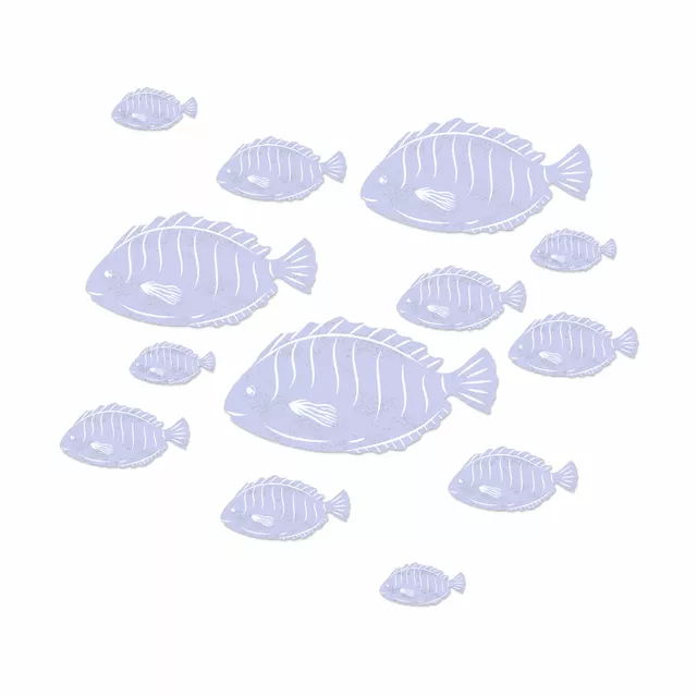 Kissen Hamptons Chic - Fische Muster