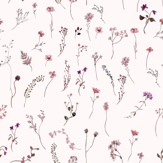 Bettwäsche Wildblumen Rosa Muster