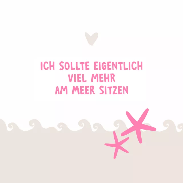 Kissen Ich sitze lieber am Meer