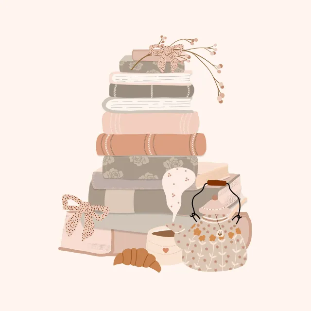 Kissen Kleine Auszeit mit Büchern