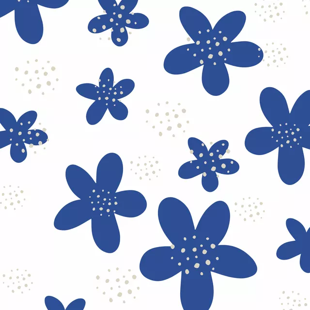Tischläufer Midsommar Blau Blüten