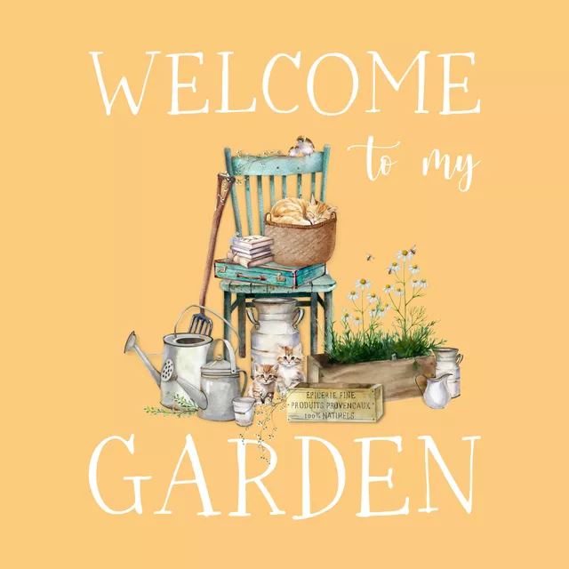 Kissen Cottage Summer Welcome Yellow
