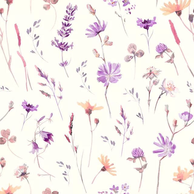 Tischdecke Sommerwiese Lavendel PinkPeach