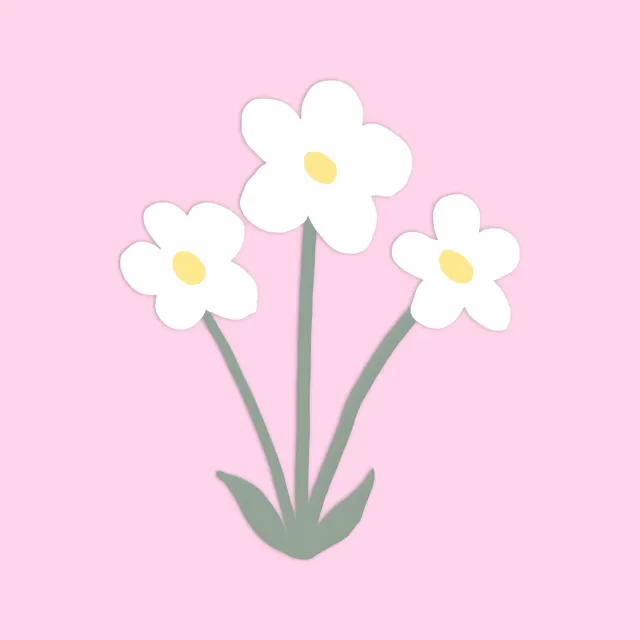Kissen Kleine Blume Daisy Pink