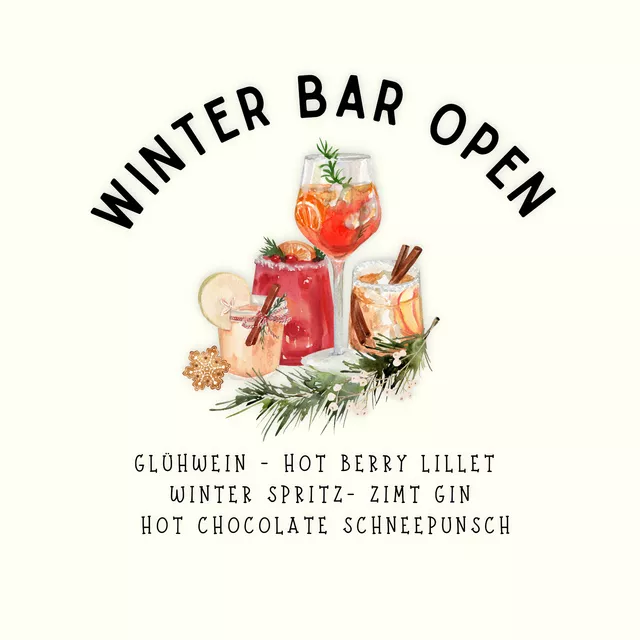 Tischset Winter Party - Bar Open