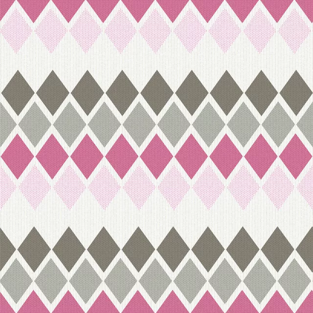 Kissen Raute Pink Grün AlpenChic