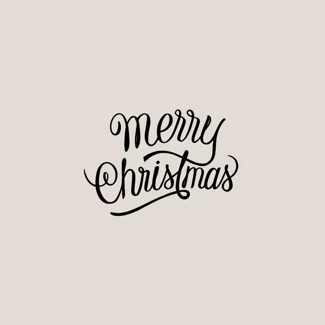 Vintage Holidays Merry Black