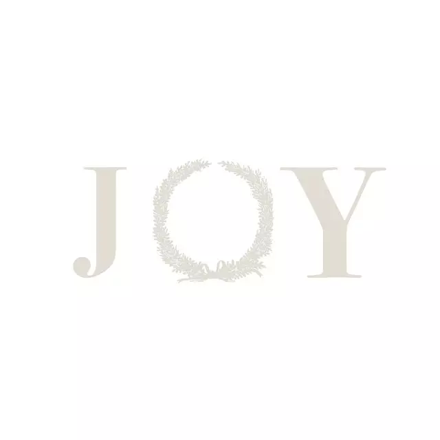 Vintage Holidays JOY mit Kranz