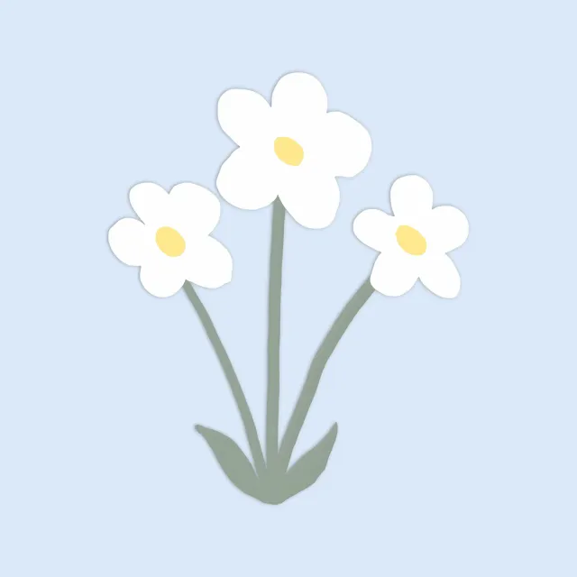 Kissen Kleine Blume Daisy Hellblau