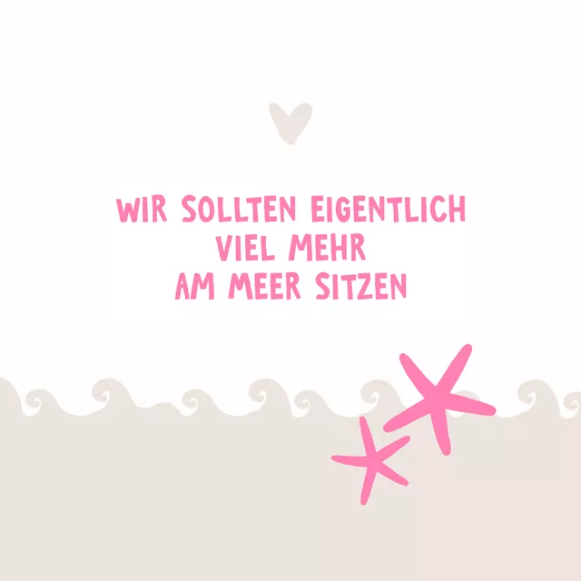 Kissen Wir sitzen lieber am Meer