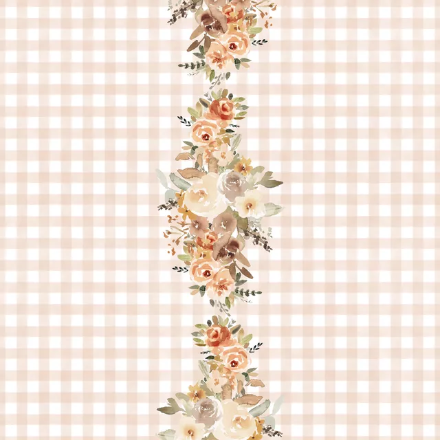 Tischdecke Vichy Karo Blumenmarkt