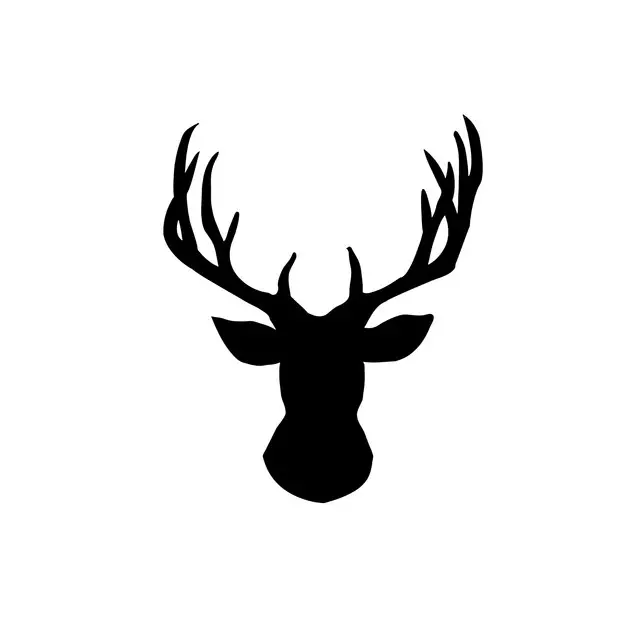 Tischläufer Hirsch Schwarzweiss
