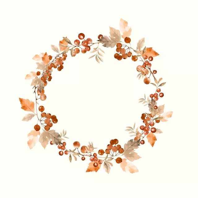 Kissen Cottage Herbst Beeren Kranz