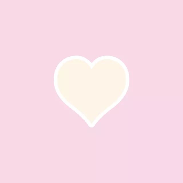 Retro Herz Pink Creme