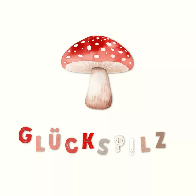 Kissen Glückspilz Fliegenpilz Creme