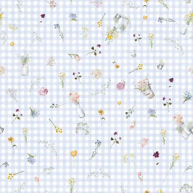 Tischdecke Cottage Spring Blumenkaro