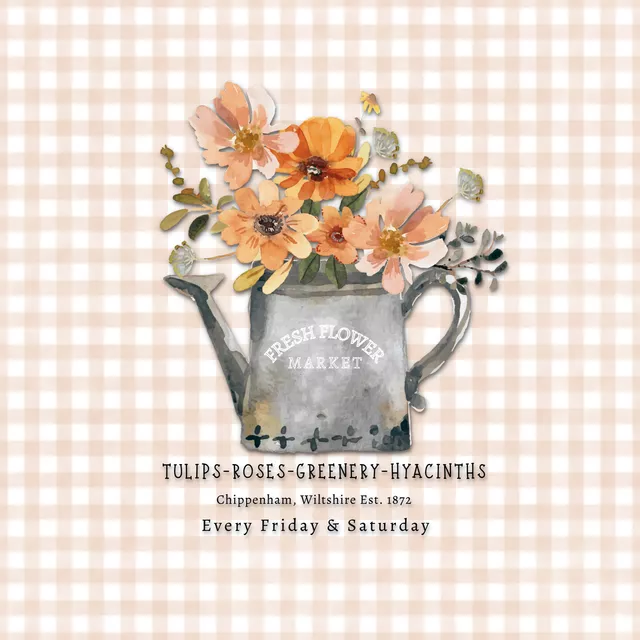Sitzkissen Vichy Milchkanne Blumen