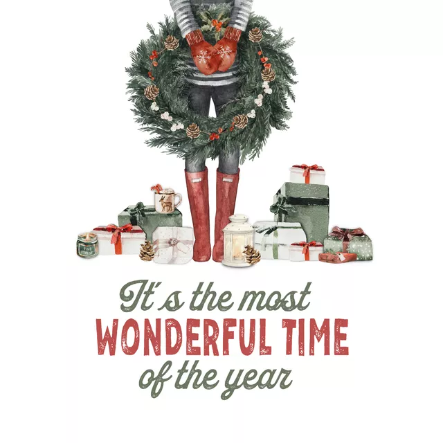 Dekovorhang Cottage Christmas Girl