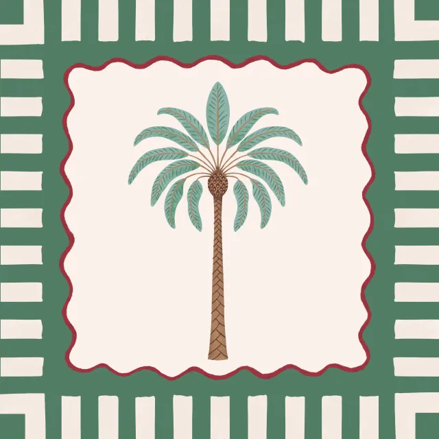 Kissen Palm tree green