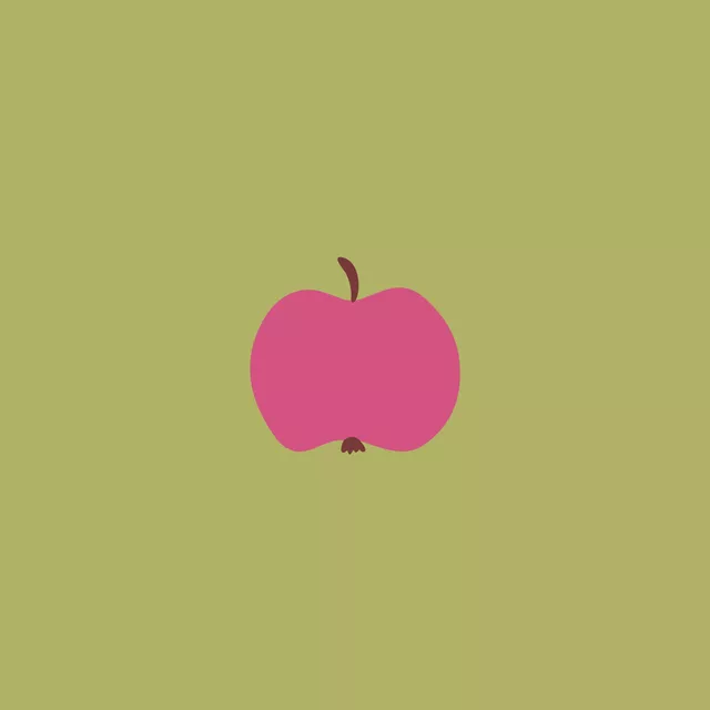 Kissen Apfel auf grün