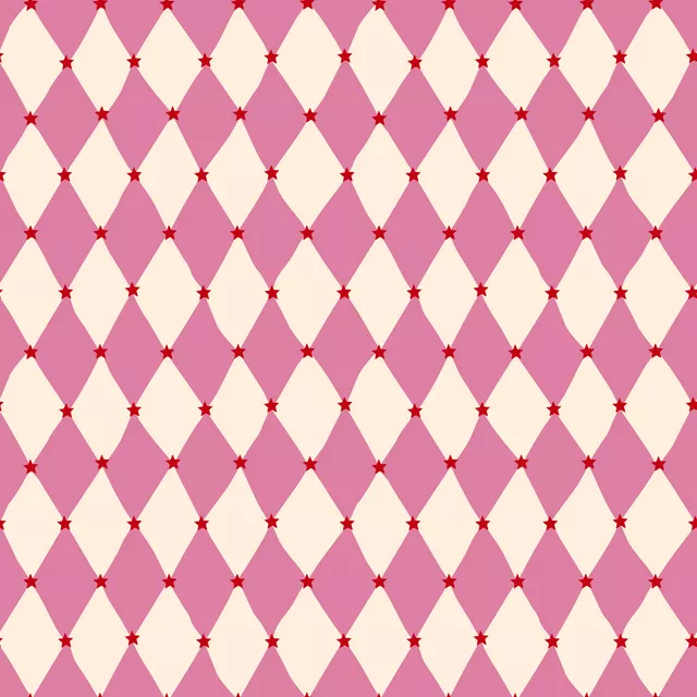 Tischdecke Bunte Bescherung - Raute Pink