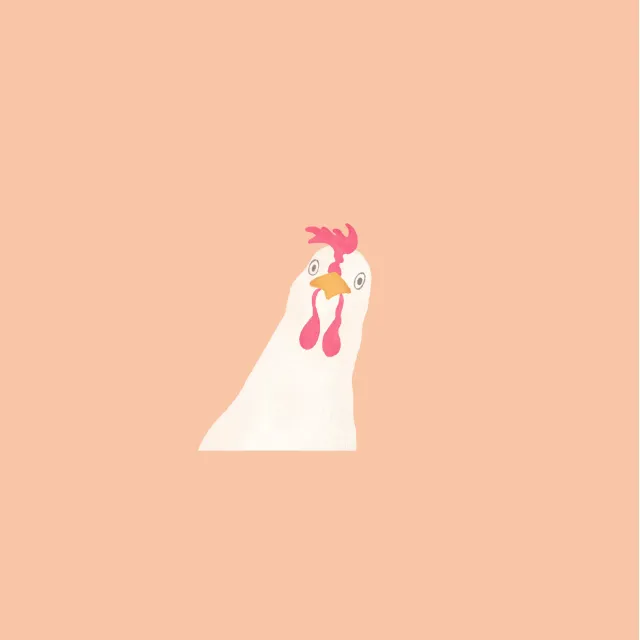 Kissen Hello Spring Huhn orange