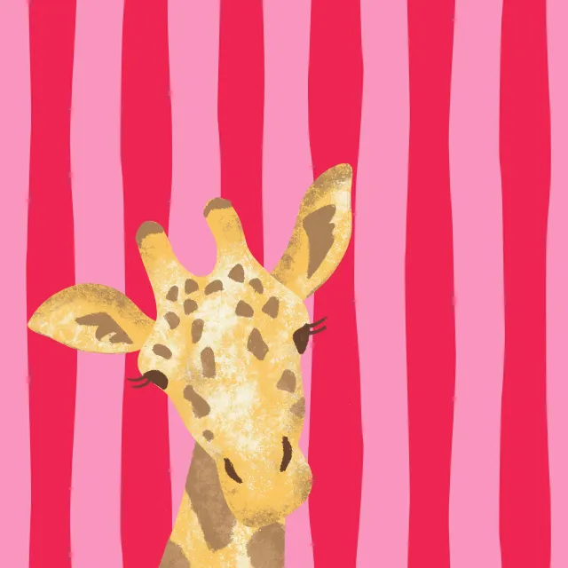 Geschirrtücher Tierisch Bunt Giraffe rot