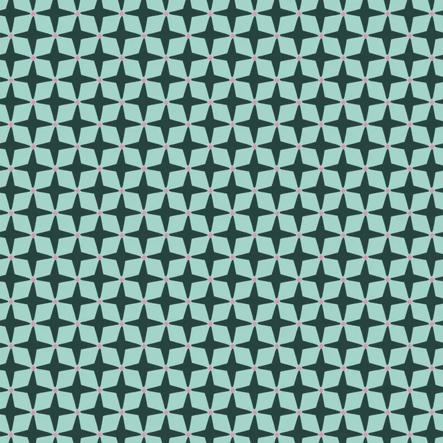 Small Star Pattern Green