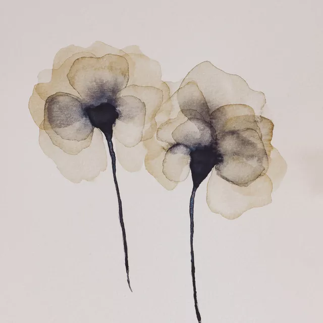 Bodenkissen Soft Neutral Flowers