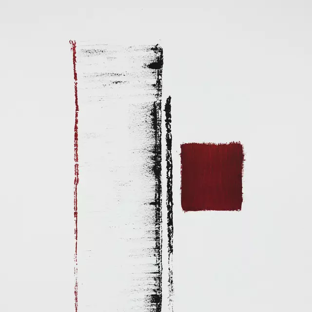 Bettwäsche Black and Red Minimal Abstract