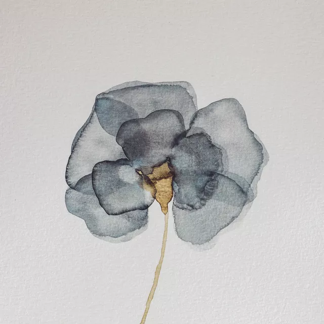 Bodenkissen Blue Floral