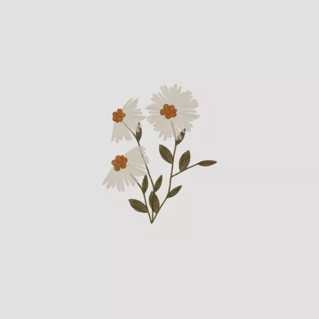 Tischset Flower Fall White Star