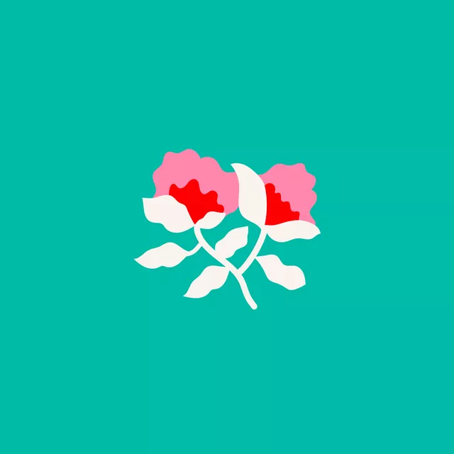 Tischset Sweet Flower Pink Red