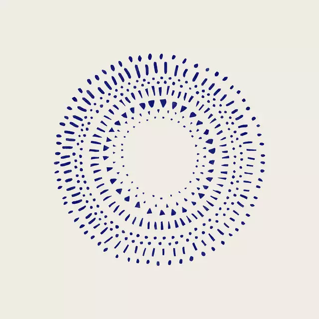 Servietten Kreismuster blau
