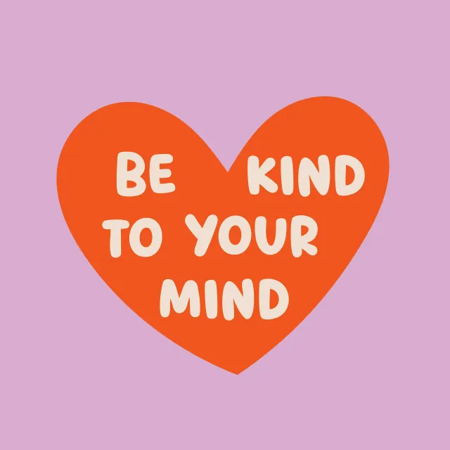 Kissen Be Kind To Your Mind Red