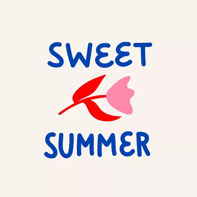 Kissen sweet summer Blue Red
