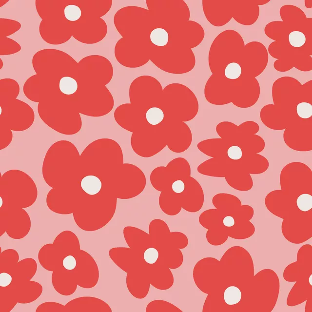 Kissen Hello Spring Pattern 1 Rot
