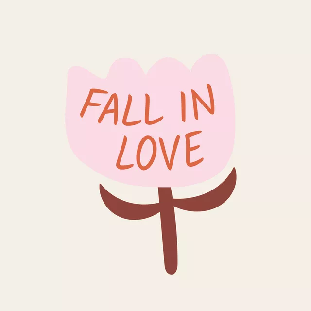 Kissen Fall in Love Flower